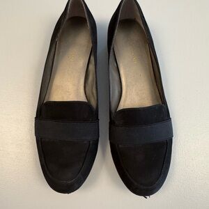 Saks Fifth Avenue Black Suede Loafers
